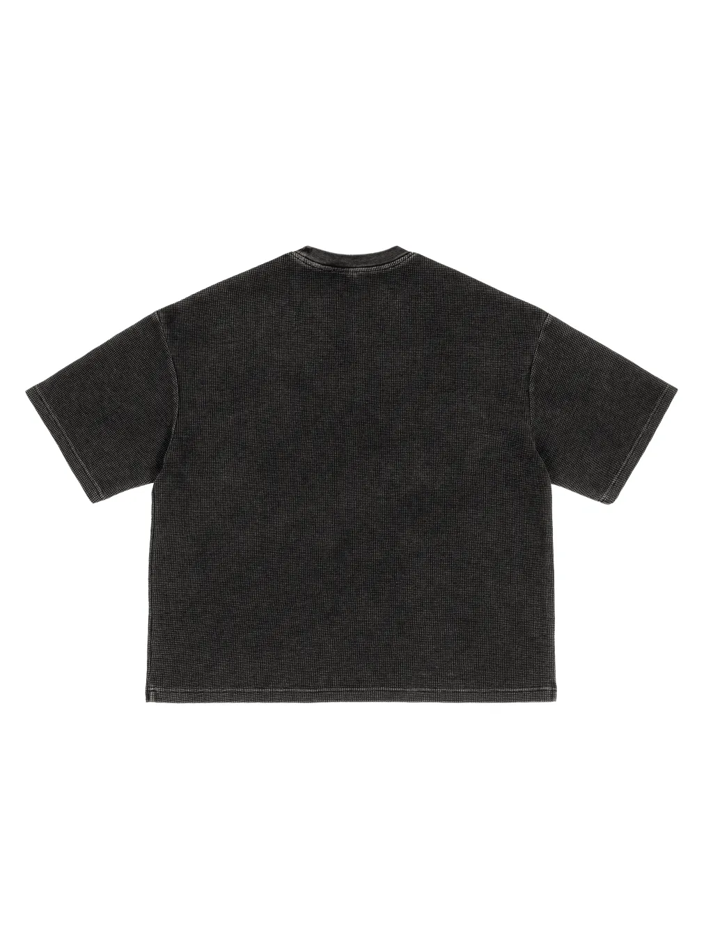 Powdery cotton half slv wide tee ブラック SHORT-SLV TEE (6.5oz) – HYKE ONLINE STORE